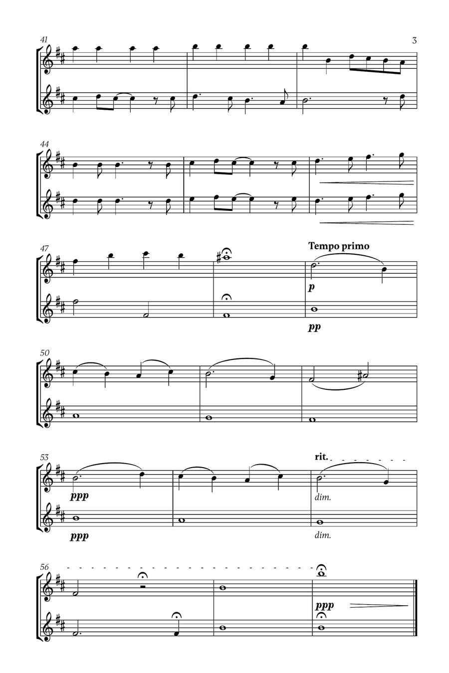 Mary, Did You Know? Flute Duet scores gallery preview page 3