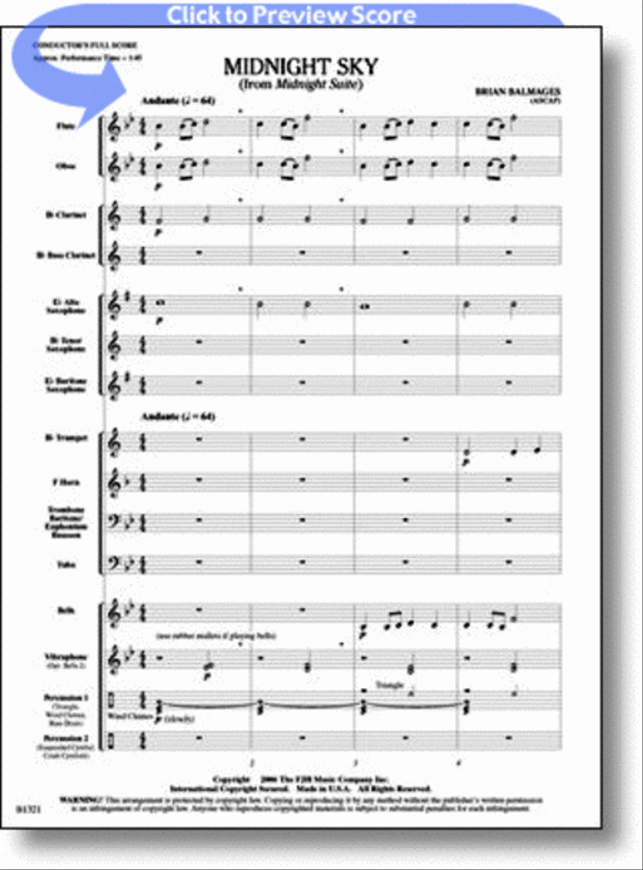 Midnight Sky Concert Band scores gallery preview page 1