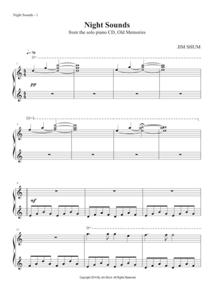 Night Sounds Piano Solo scores gallery preview page 3