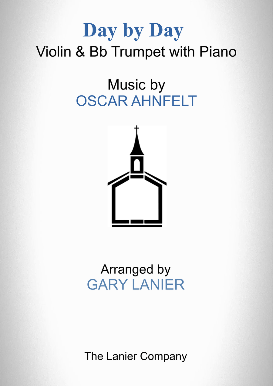 DAY BY DAY (Violin & Bb Trumpet with Piano - Score & Part included) B-Flat Trumpet scores gallery preview page 1