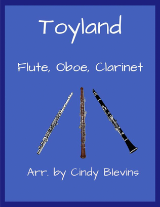 Book cover for Toyland, for Flute, Oboe and Clarinet
