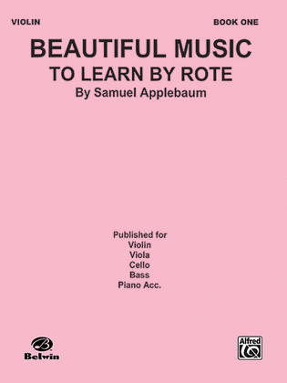 Book cover for Beautiful Music to Learn by Rote, Book 1