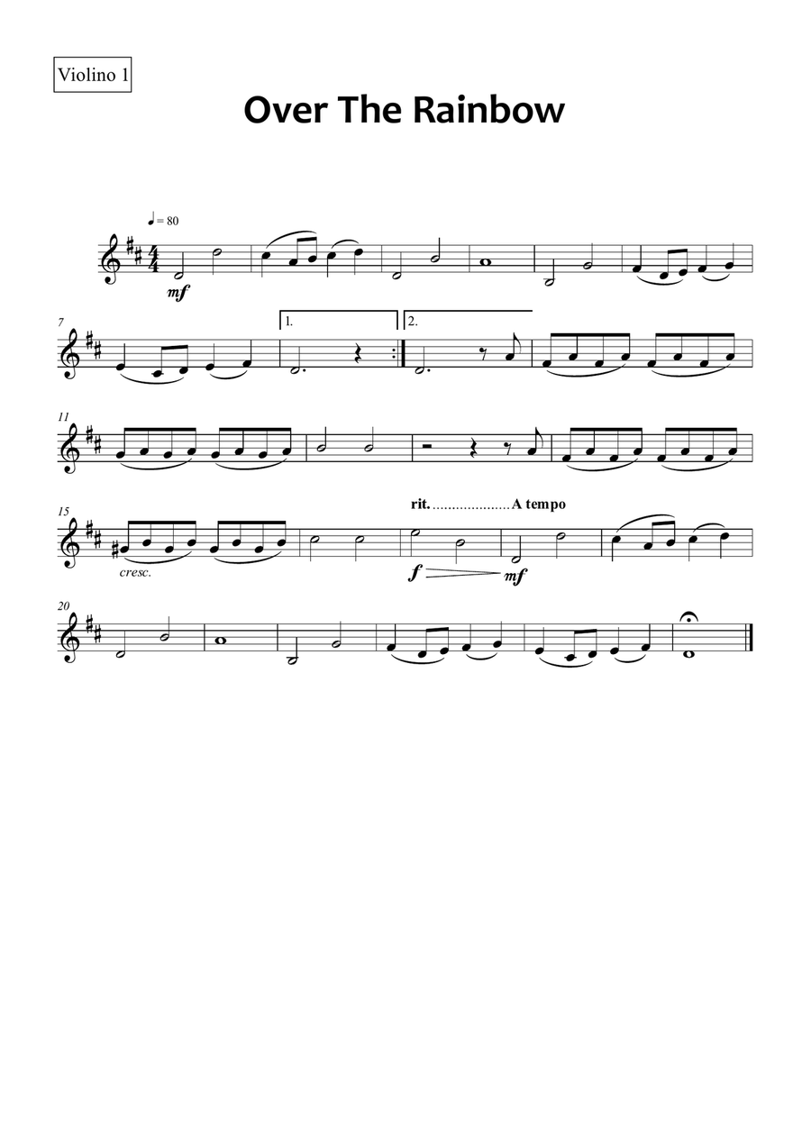 Over The Rainbow String Orchestra scores gallery preview page 3