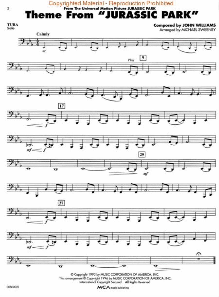 Movie Favorites - Tuba Concert Band Methods scores gallery preview page 3