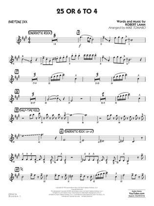 Book cover for 25 Or 6 To 4 (arr. Mike Tomaro) - Baritone Sax