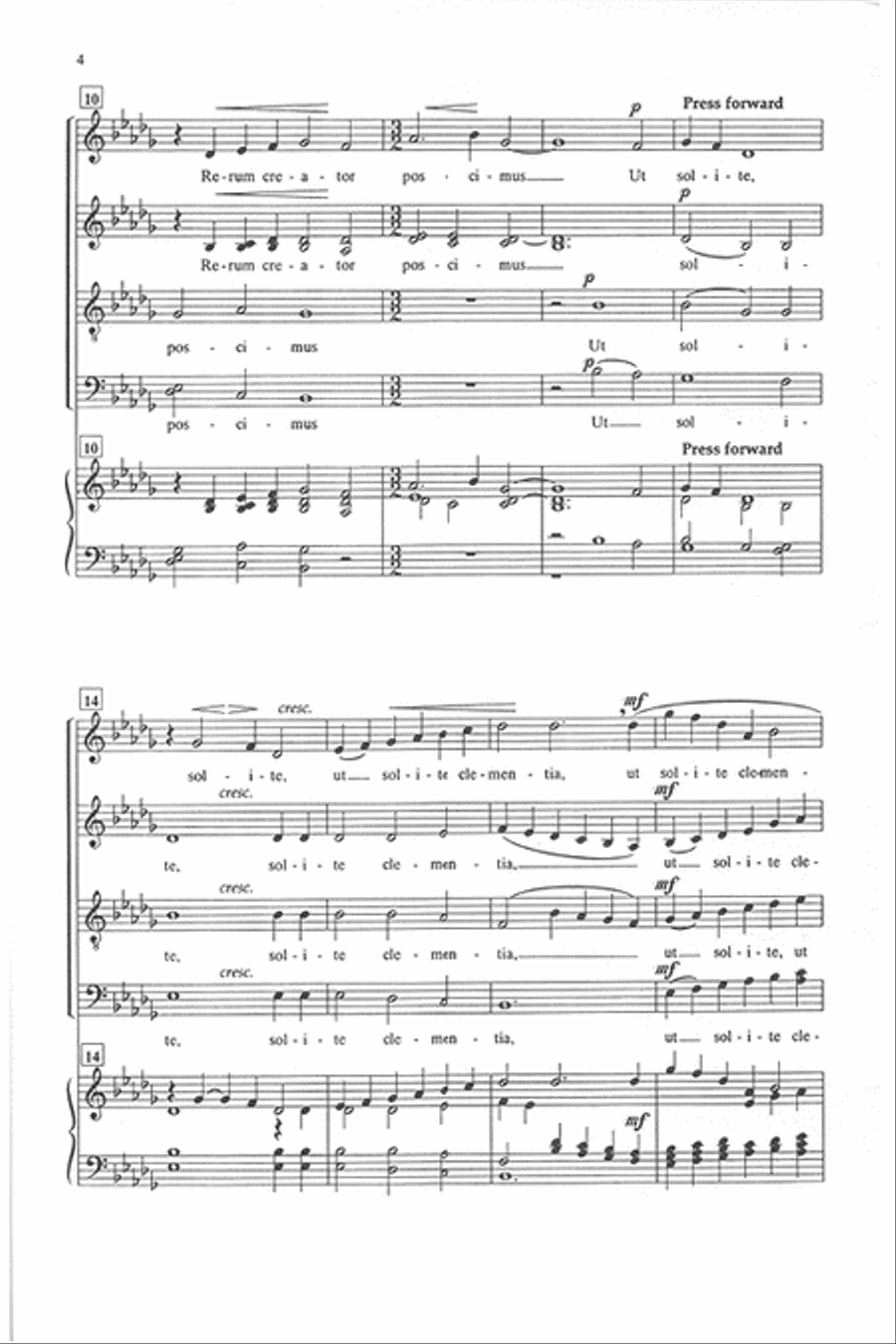 Te Lucis Ante Terminum Te Lucis Ante Terminum 4-Part scores gallery preview page 3