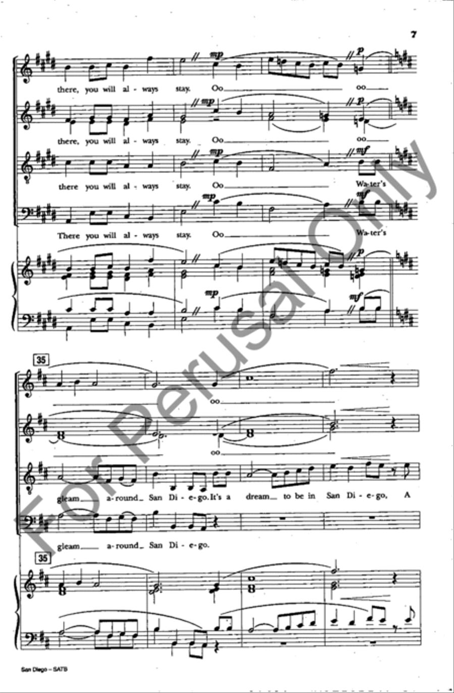 San Diego 4-Part scores gallery preview page 7