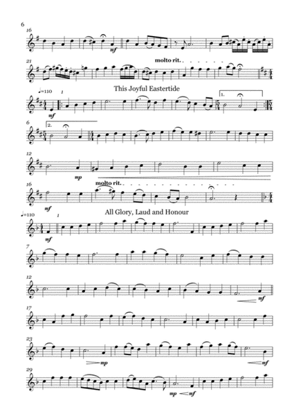 10 Easter Hymns for Trumpet Trio with piano accompaniment image number null