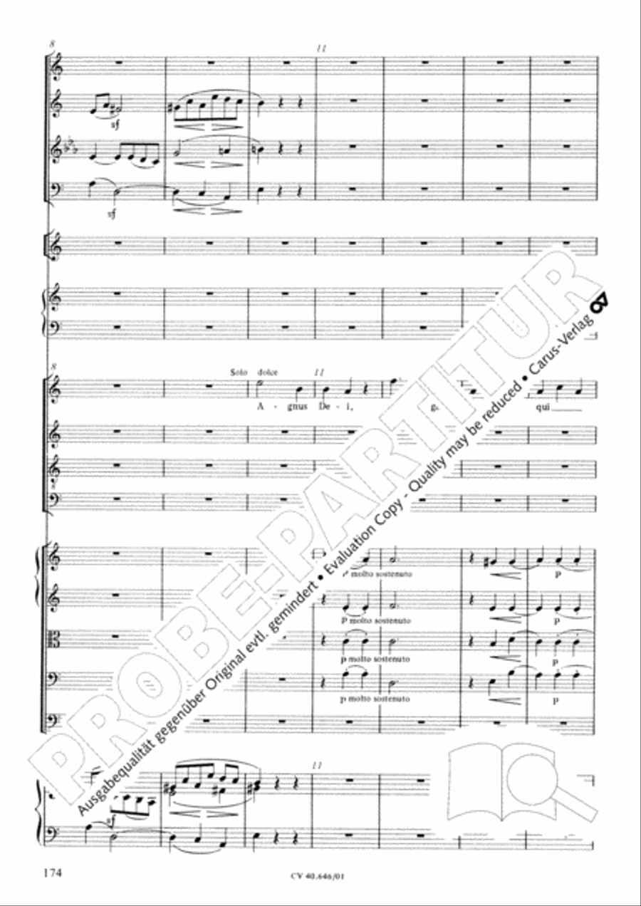 Mass in A Major (2 versions) STB scores gallery preview page 185