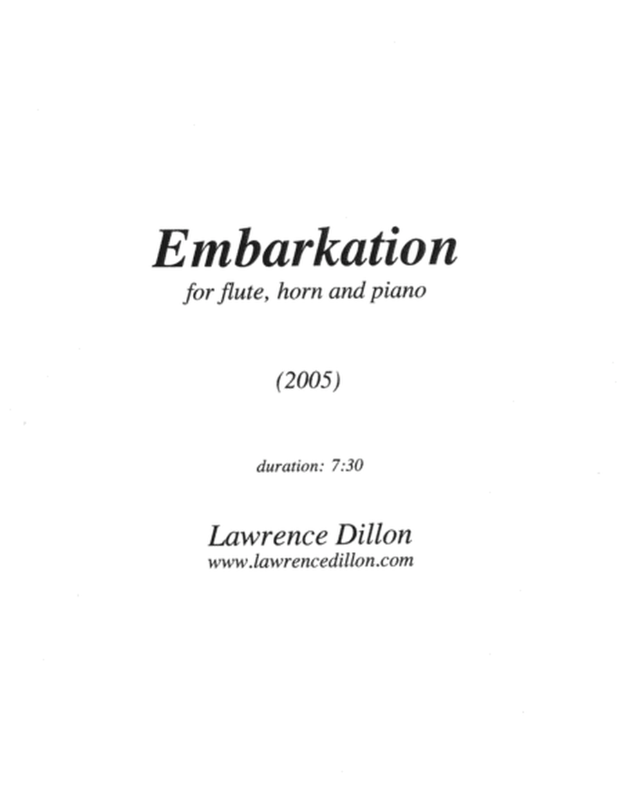 [Dillon] Embarkation