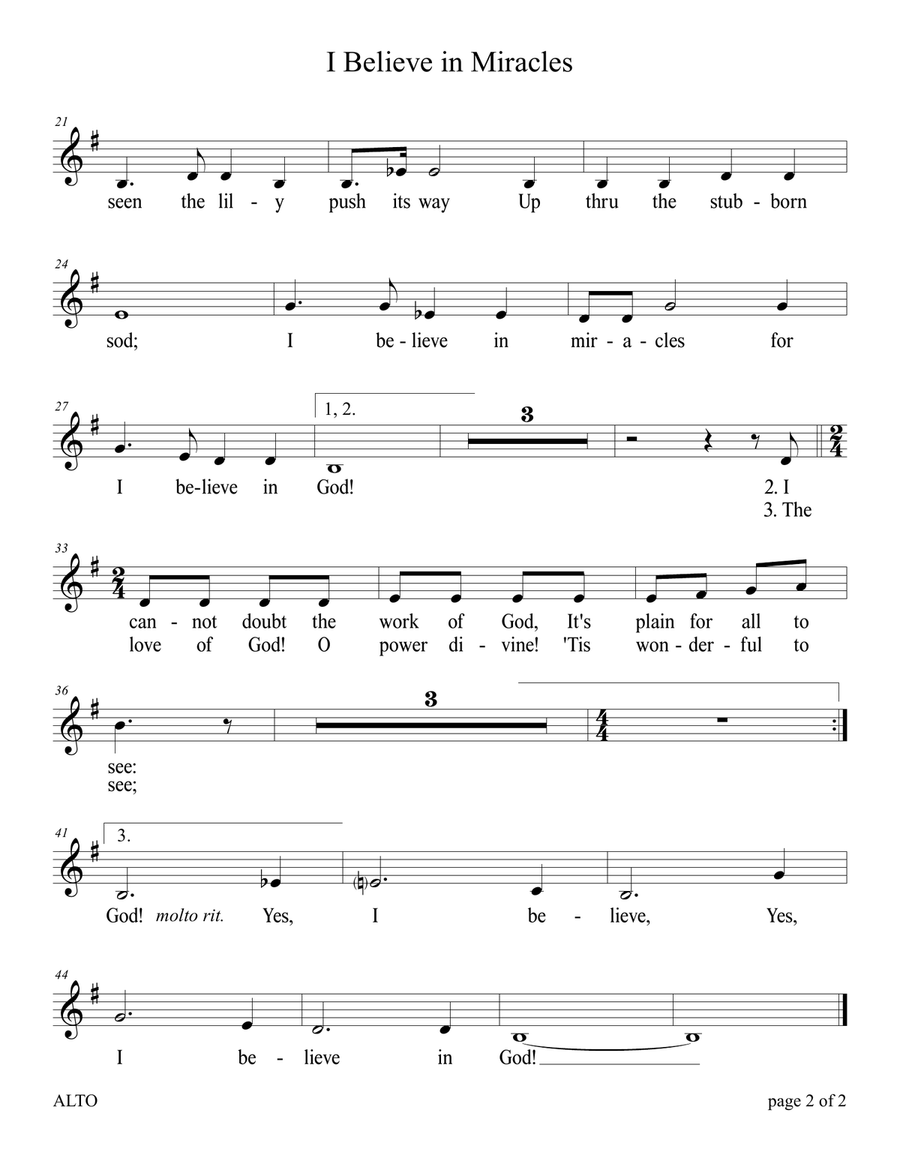 I Believe In Miracles SA scores gallery preview page 4