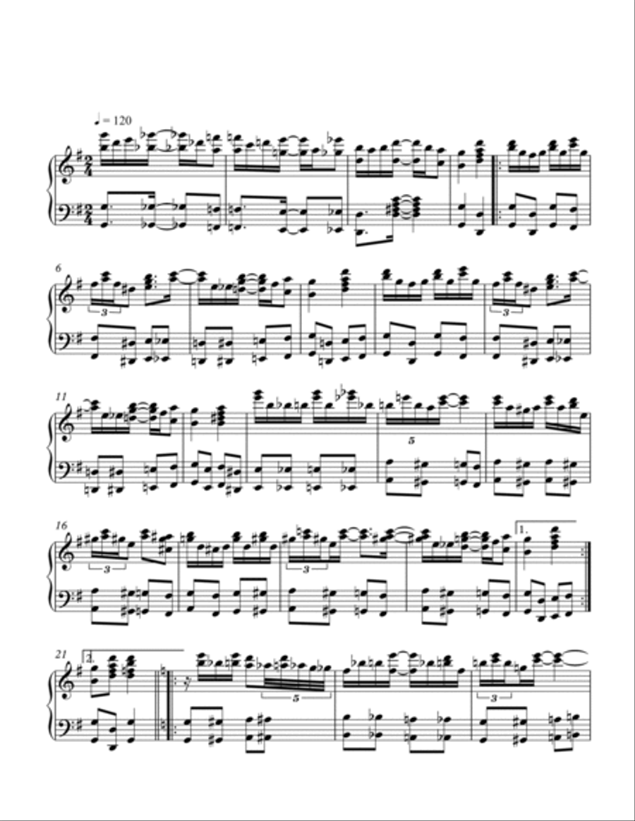 Blind Boone Breakdown Blind Boone Breakdown Piano Solo scores gallery preview page 2