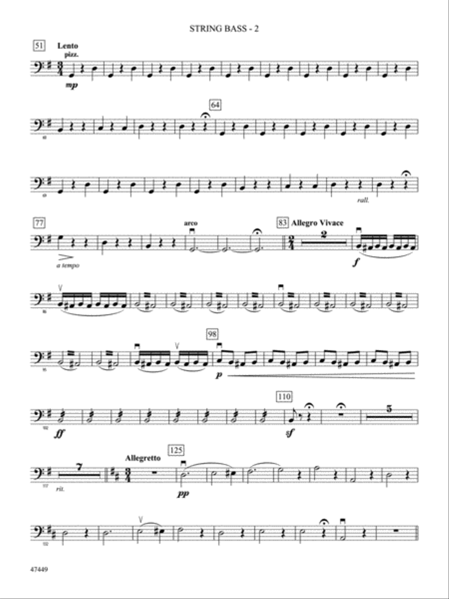 Overture from Orpheus in the Underworld: String Bass Full Orchestra scores gallery preview page 2