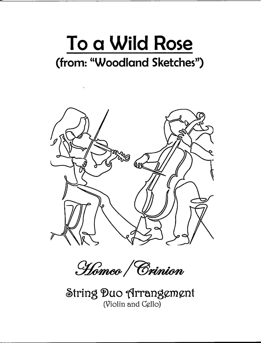 To A Wild Rose String Duet scores gallery preview page 1