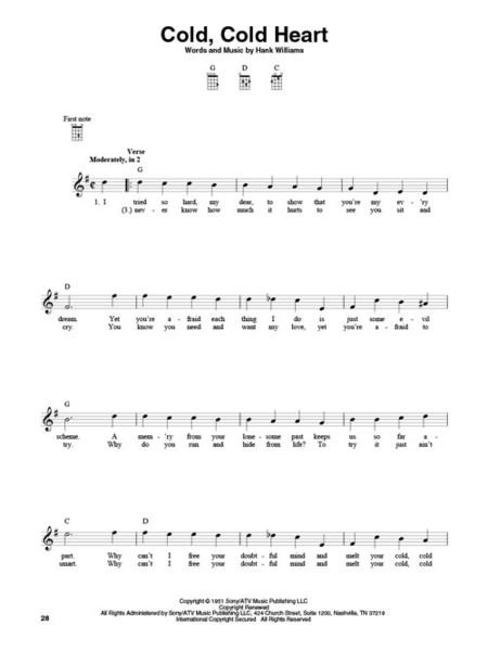 3-Chord Songs for Baritone Ukulele (G-C-D)