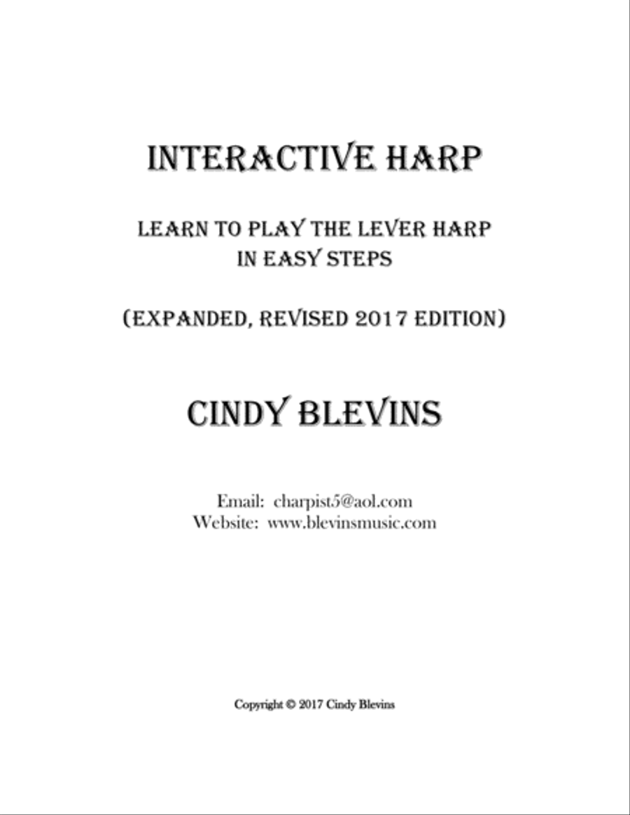 Interactive Harp, Learn to Play the Lever Harp in Easy Steps. (140 pages of harp learning enjoyment)