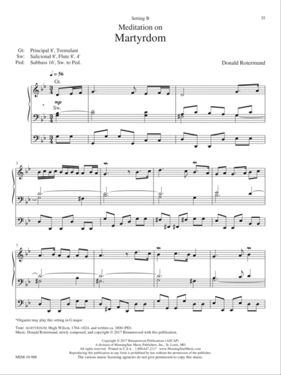Martyrdom Organ scores gallery preview page 2