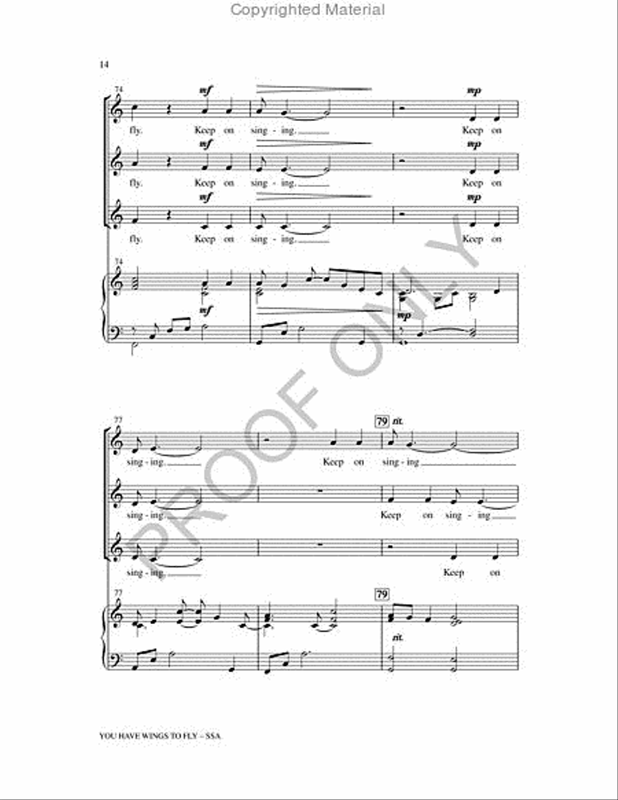 You Have Wings To Fly 3-Part scores gallery preview page 14