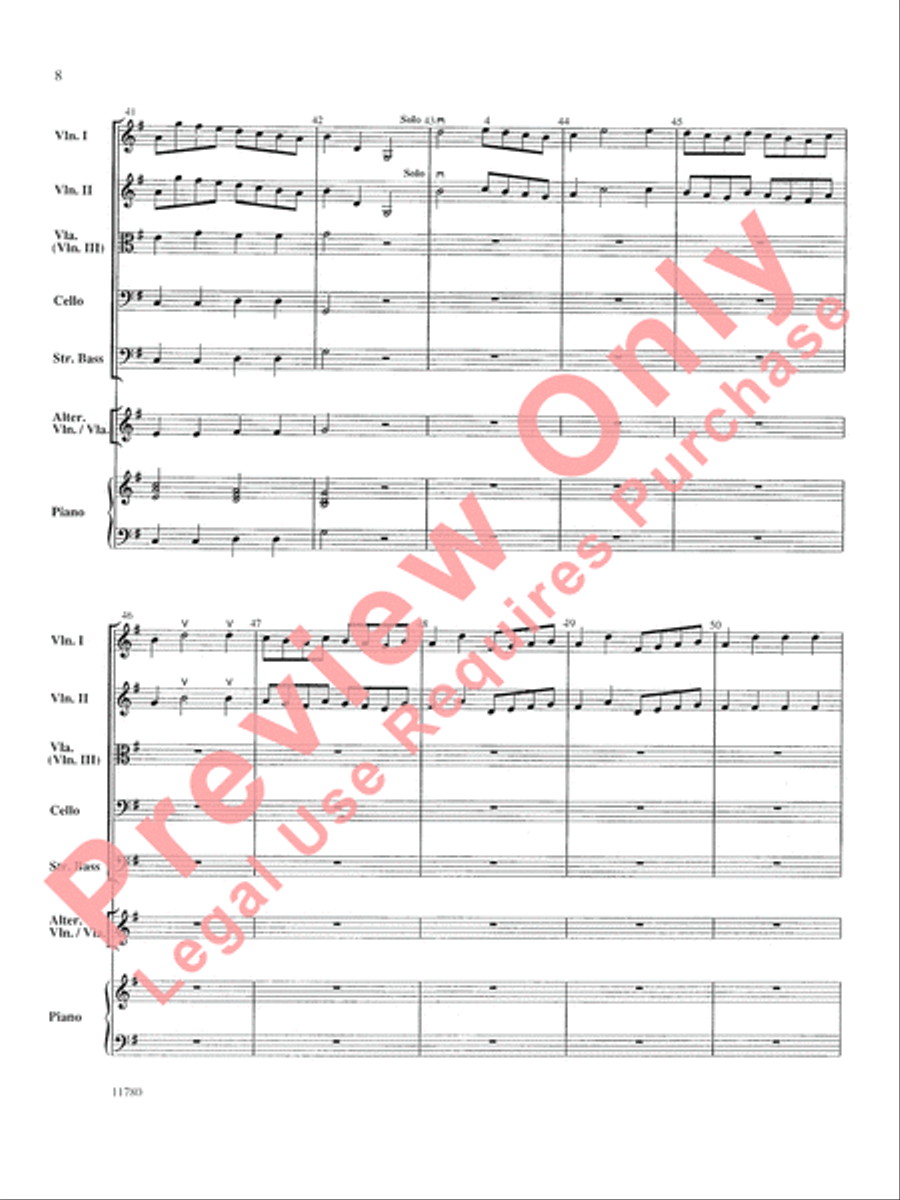 Entrance of the Queen of Sheba String Orchestra scores gallery preview page 9