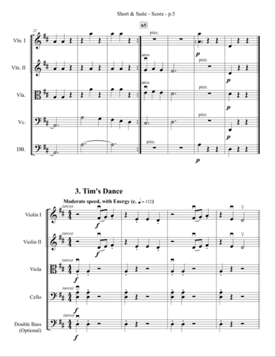 Short & Suite - String Quartet/Ensemble String Quartet scores gallery preview page 6