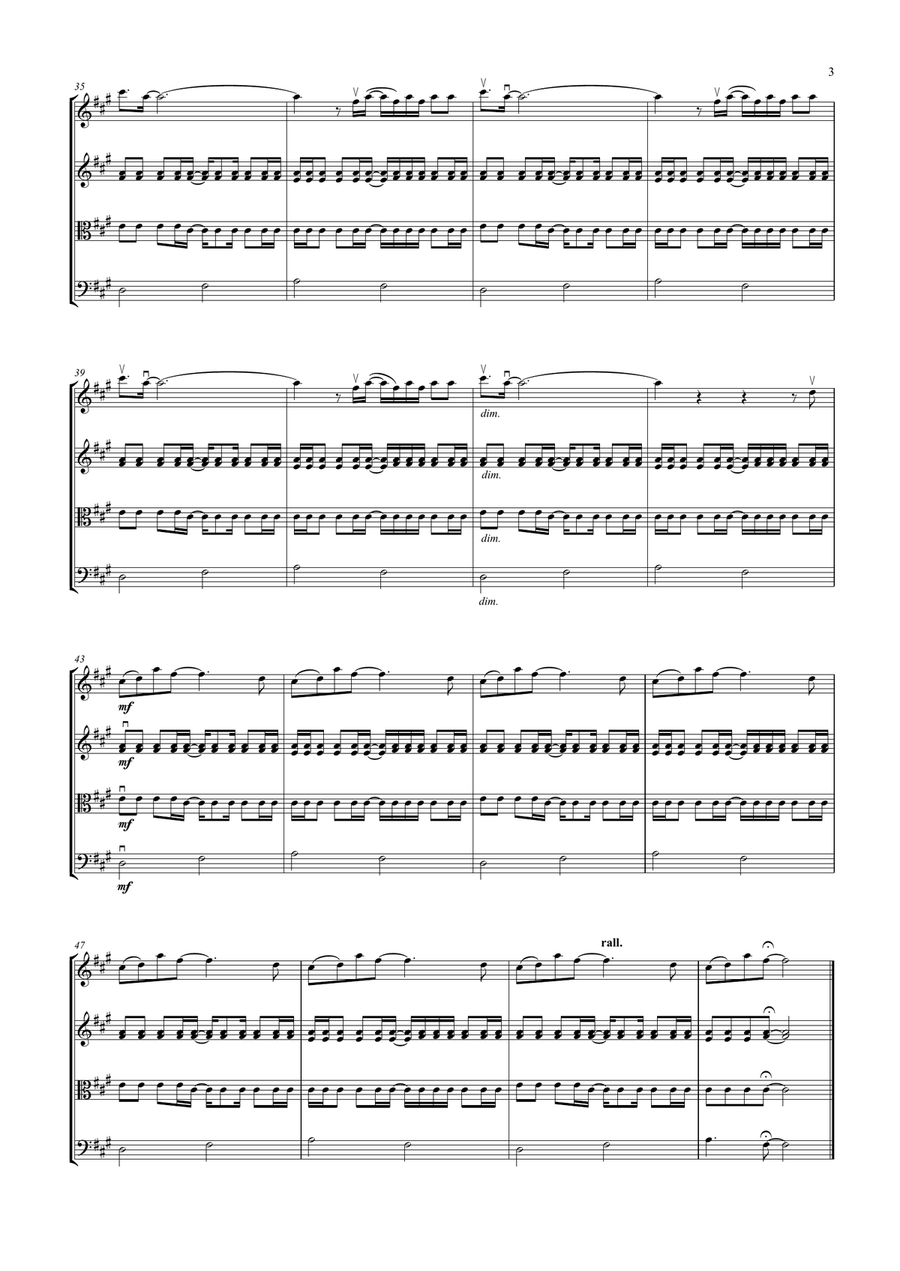 Wonderwall String Quartet scores gallery preview page 3