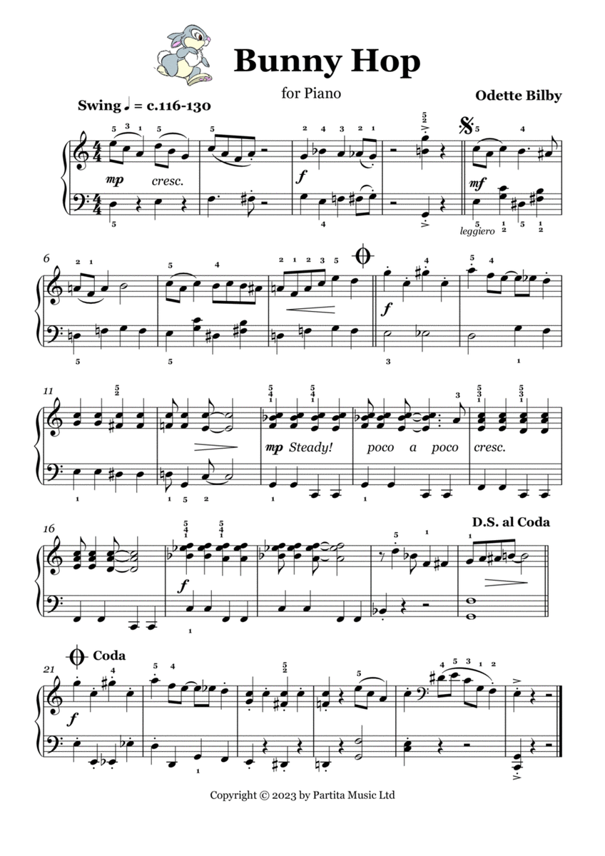 Bunny Hop (Piano Solo Grade 2) image number null