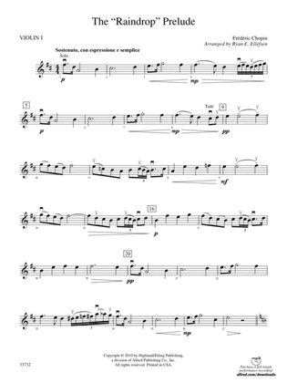 The "Raindrop" Prelude: 1st Violin
