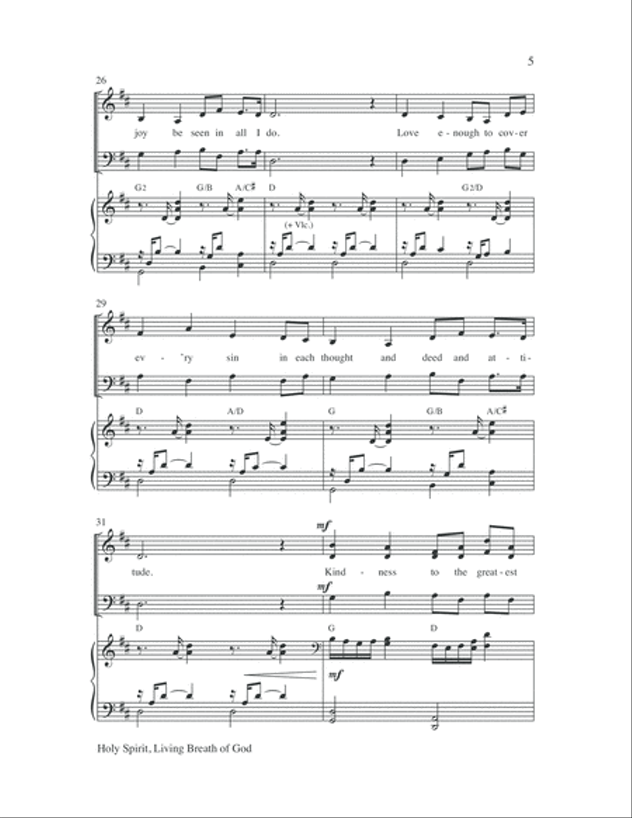 Holy Spirit, Living Breath of God 3-Part scores gallery preview page 5