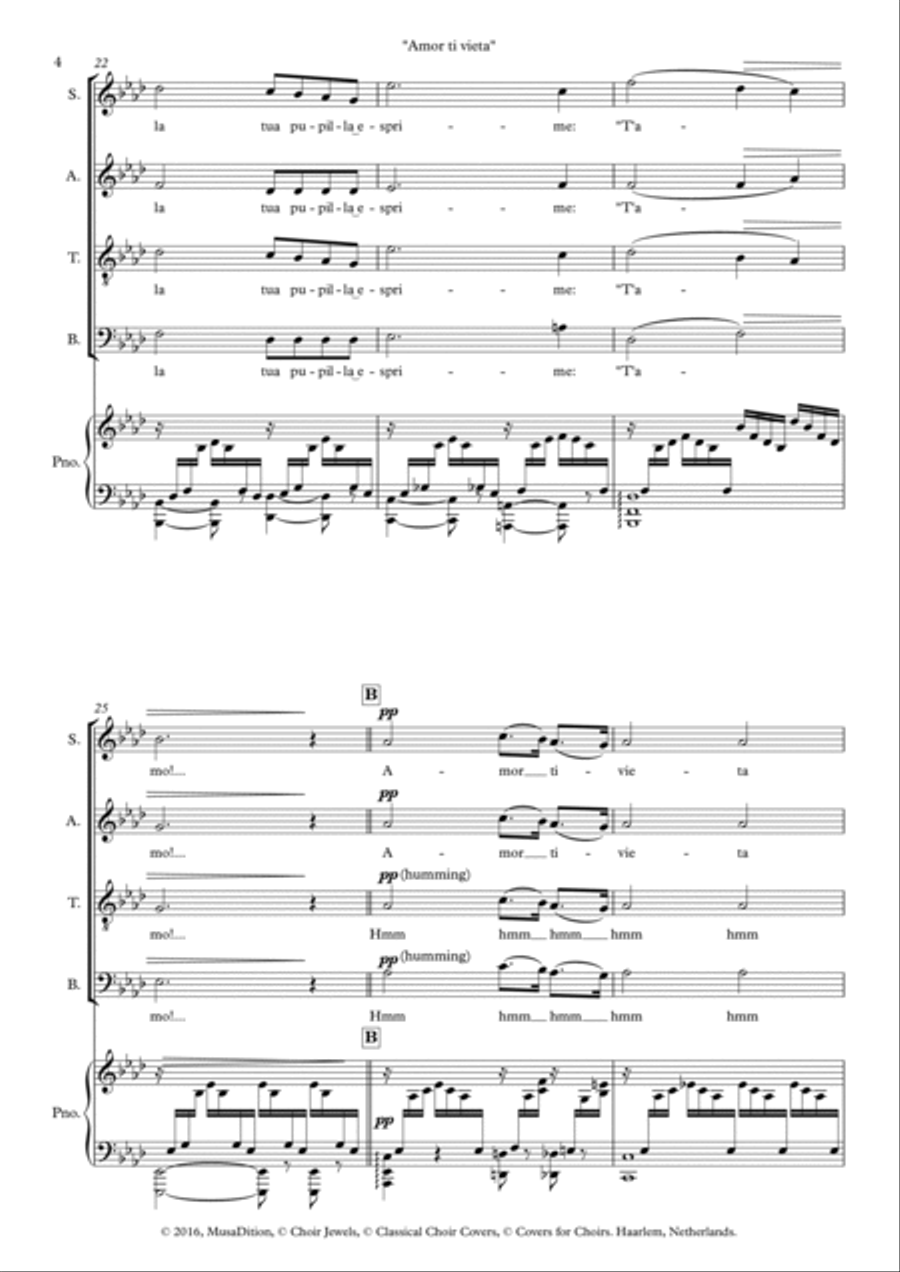 Amor ti vieta 4-Part scores gallery preview page 6