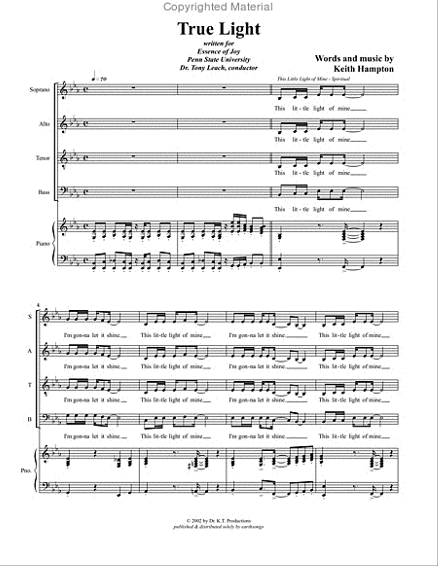 true light 4-Part scores gallery preview page 2