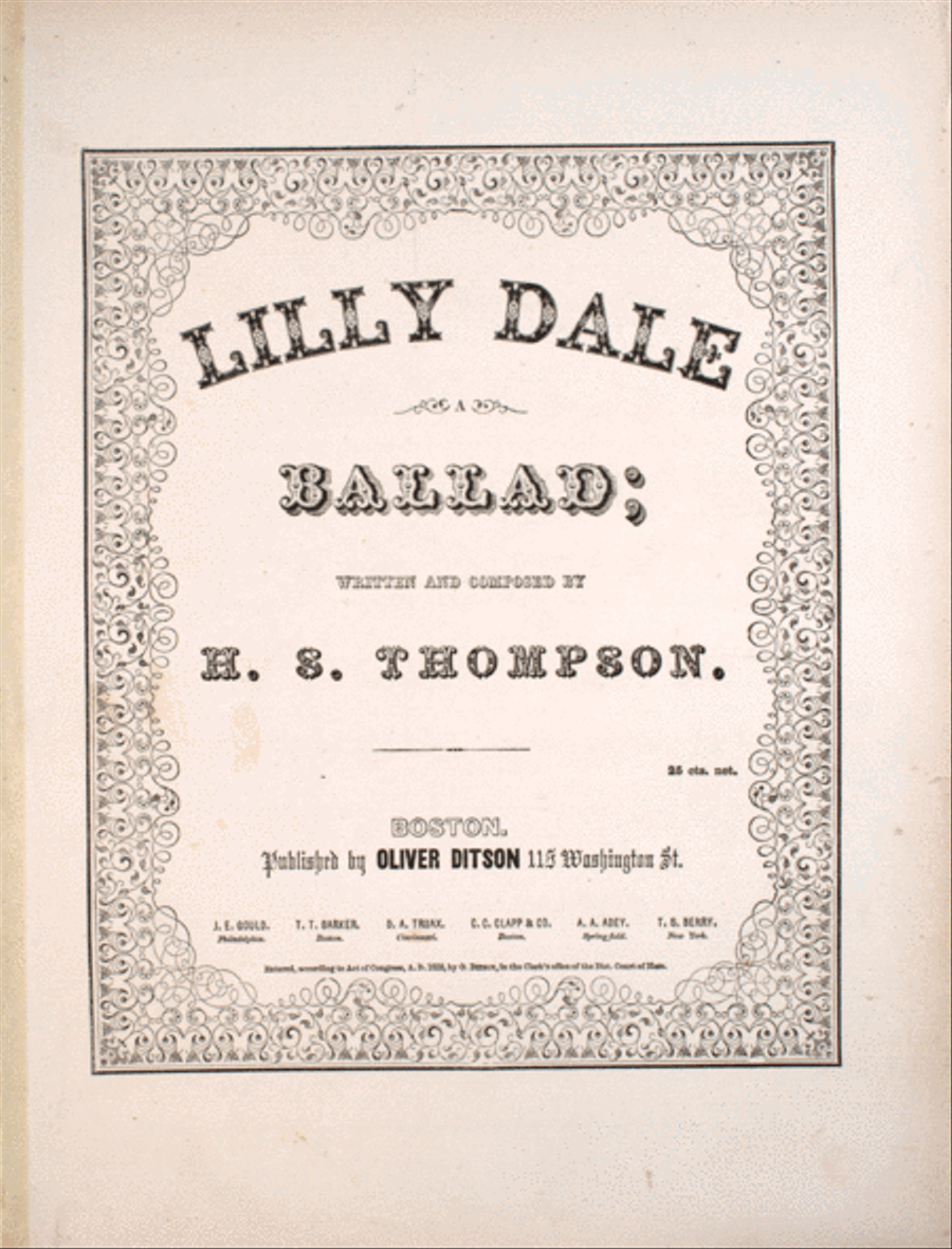 Lilly Dale. A Ballad 4-Part scores gallery preview page 1