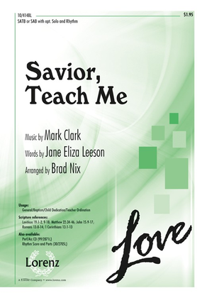 Book cover for Savior, Teach Me