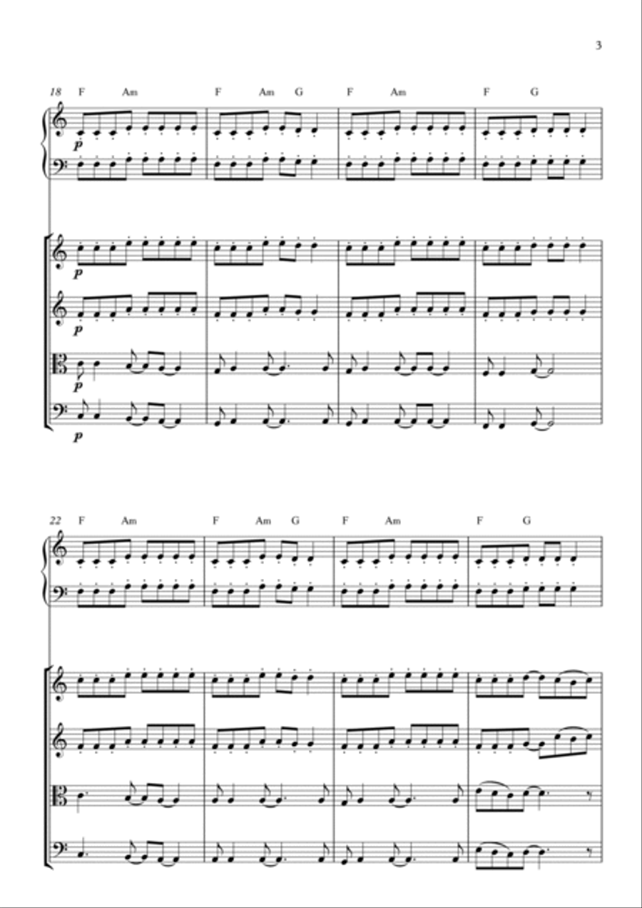 Rock You Like A Hurricane String Quartet scores gallery preview page 3