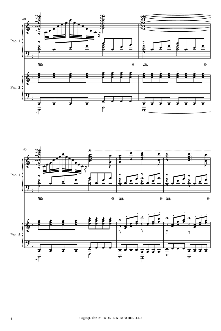 Star Sky - Trailer Piano Duet scores gallery preview page 4