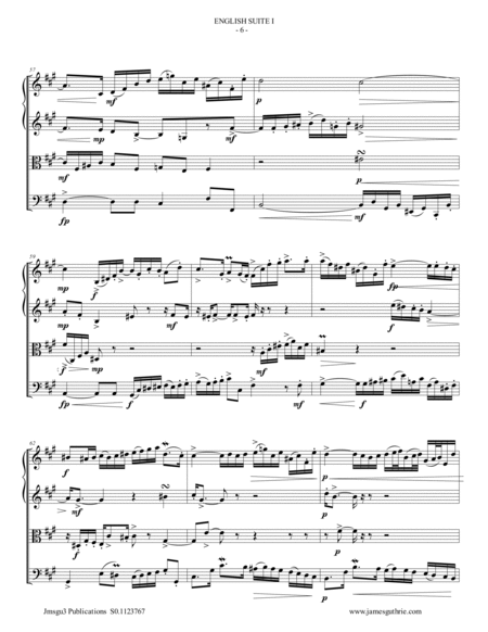 BACH: Six English Suites BWV 806-811 for String Quartet image number null