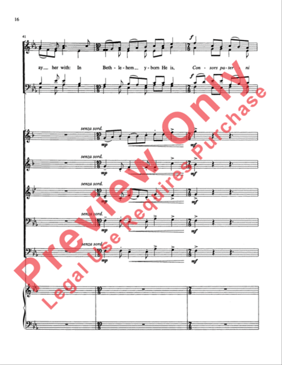 Make We Joy Now Choir scores gallery preview page 16