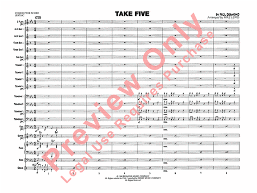 Take Five Jazz Ensemble scores gallery preview page 4