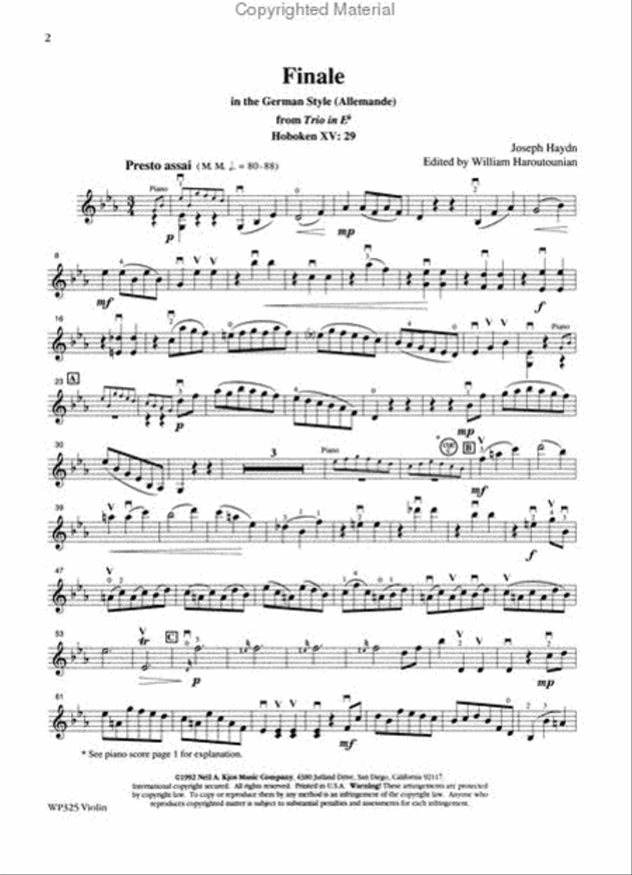 Chamber Music Sampler, Book 2 Piano Trio scores gallery preview page 4