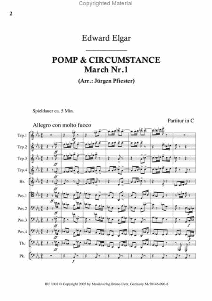 Pomp and Circumstance Horn scores gallery preview page 2