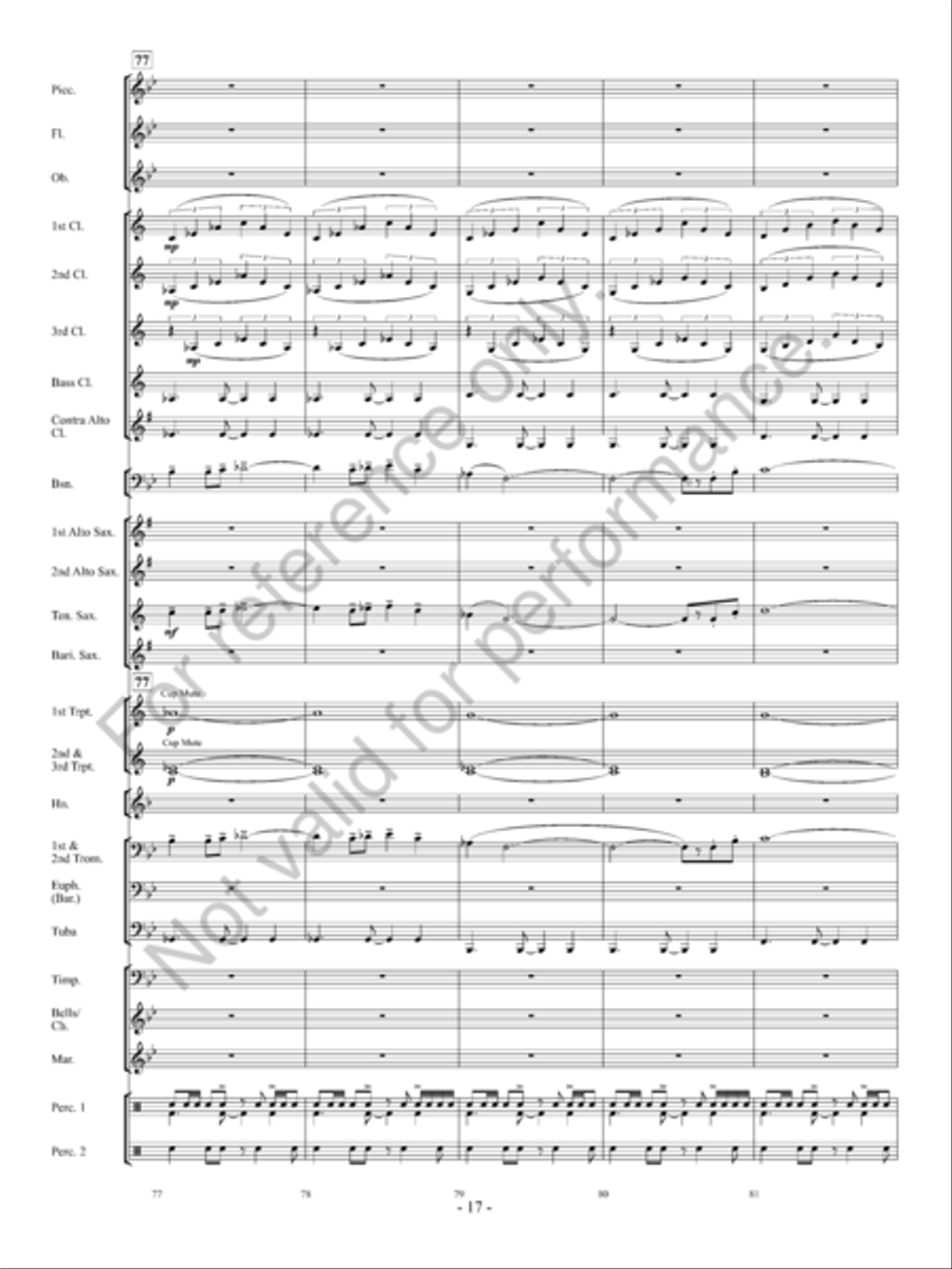 Into The Sunset Concert Band scores gallery preview page 18