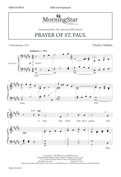 Prayer of St. Paul (Downloadable)