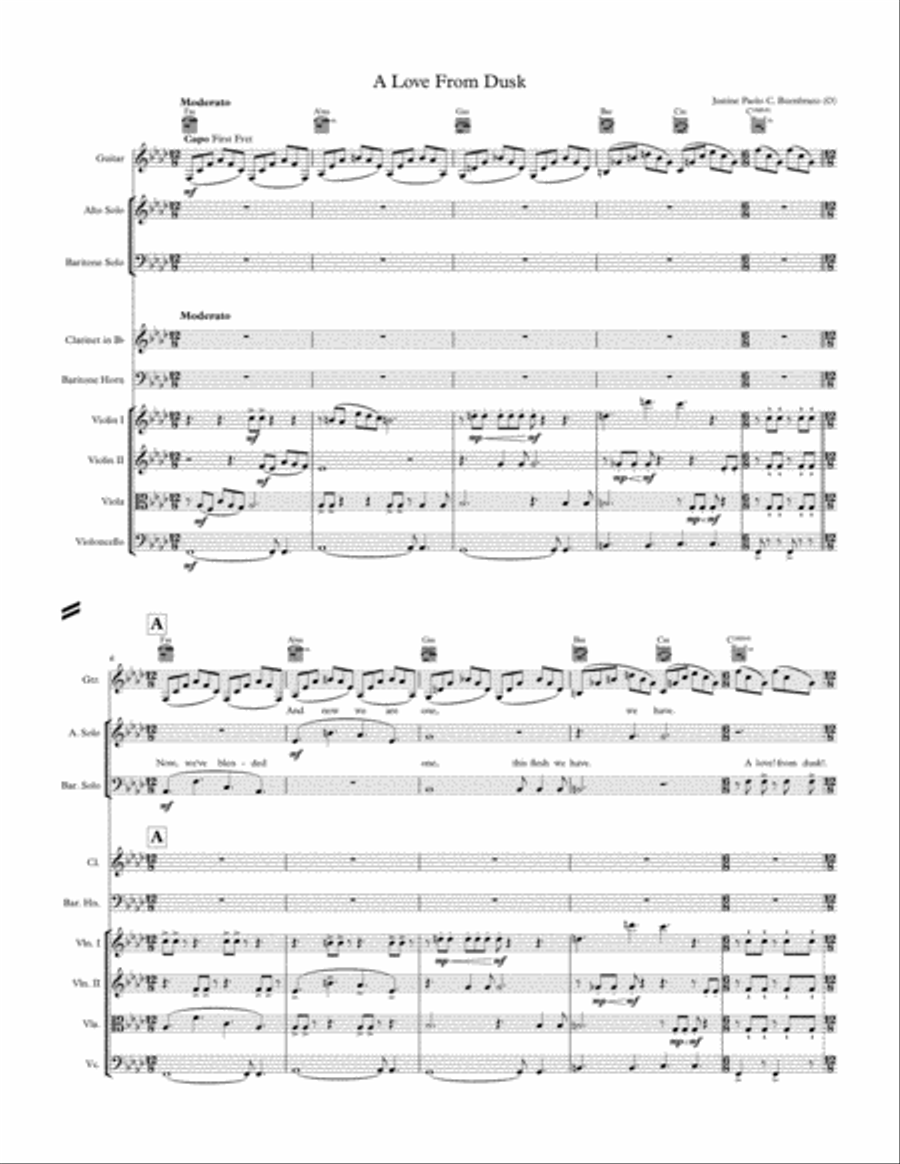 A Love From Dusk Chamber Orchestra scores gallery preview page 1