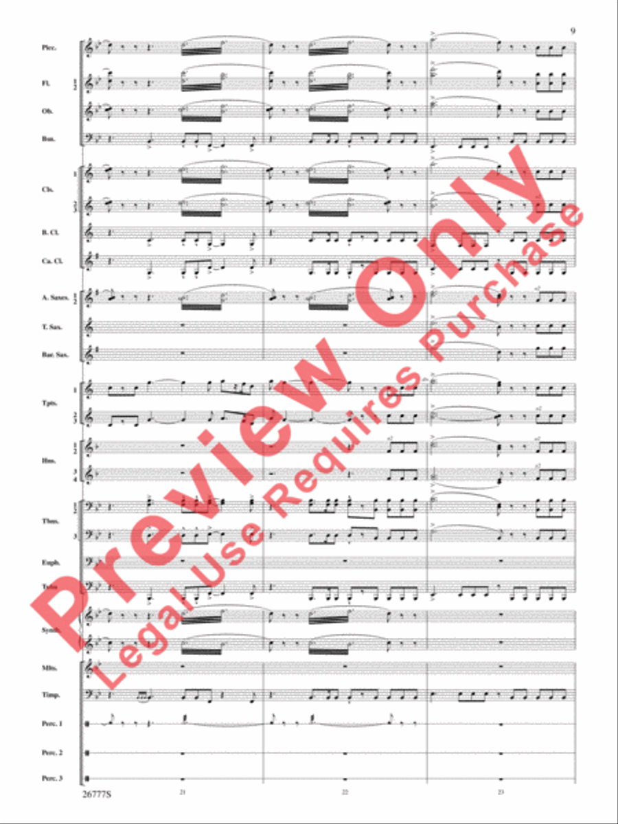 Soaring with John Williams Concert Band scores gallery preview page 10
