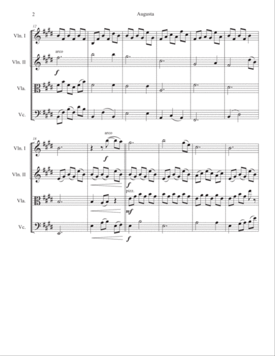 Augusta String Quartet scores gallery preview page 3