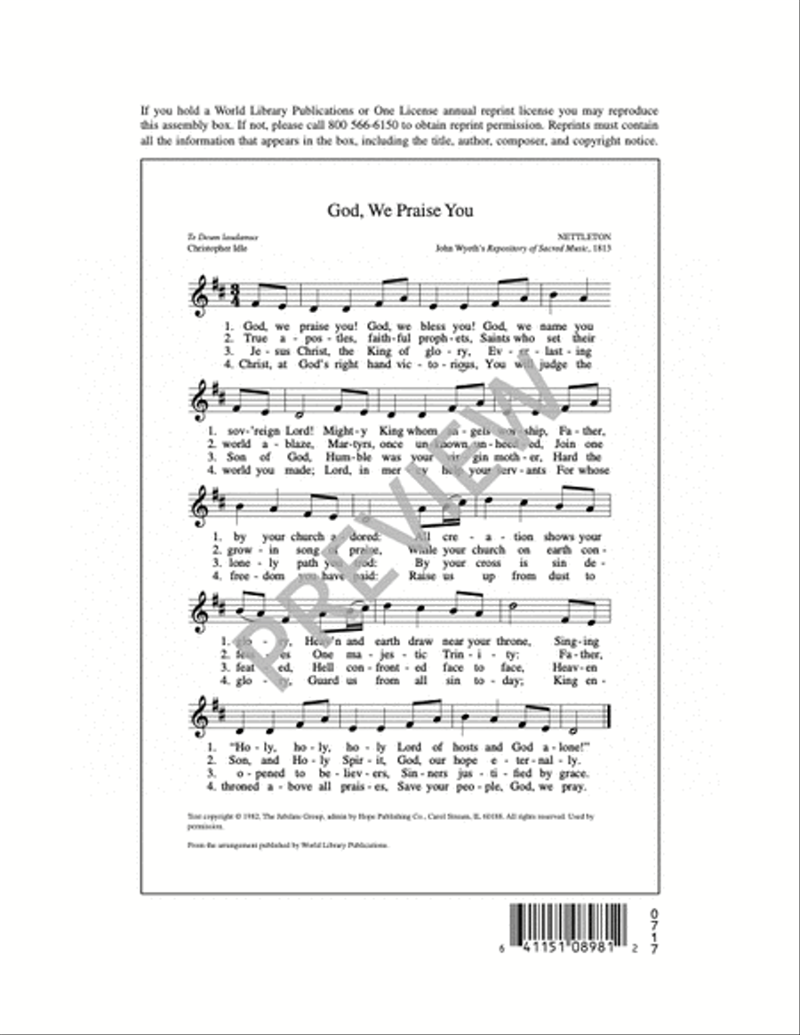 God, We Praise You 4-Part scores gallery preview page 2