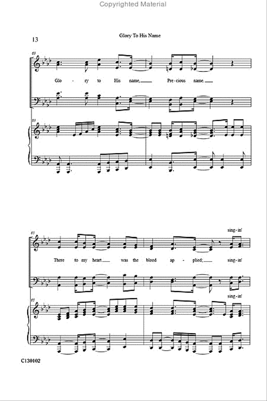 Glory To His Name 4-Part scores gallery preview page 15