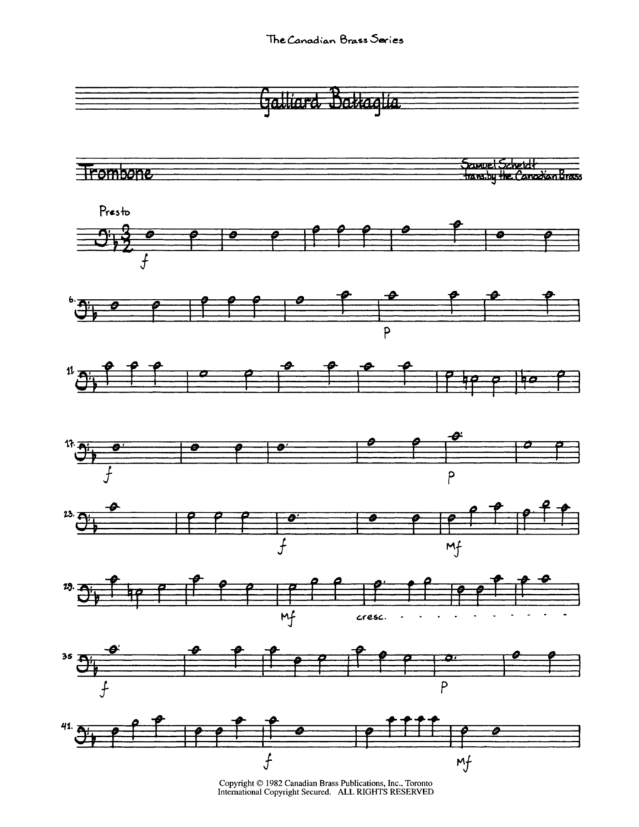 Galliard Battaglia - Trombone (B.C.)