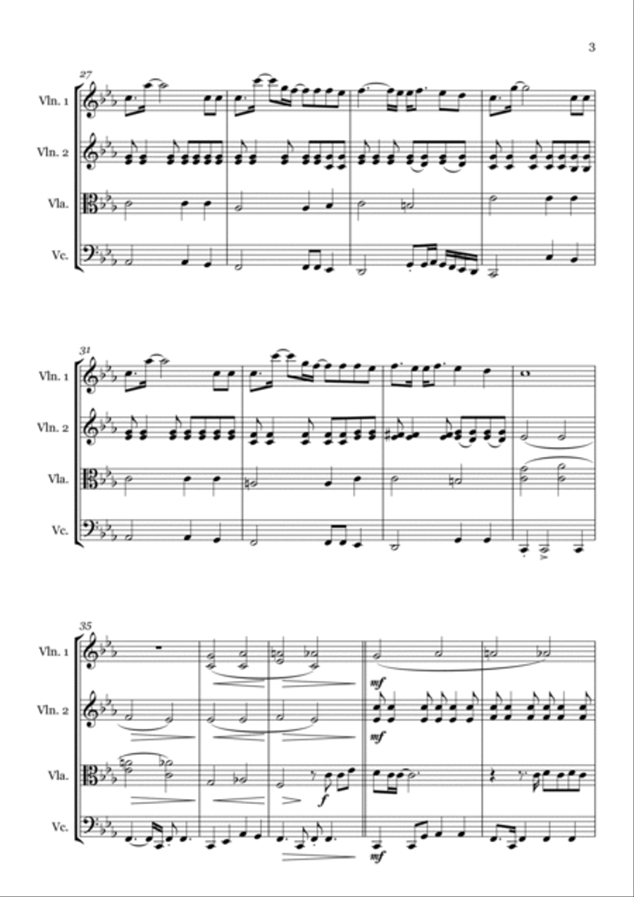 Skyfall String Quartet scores gallery preview page 5