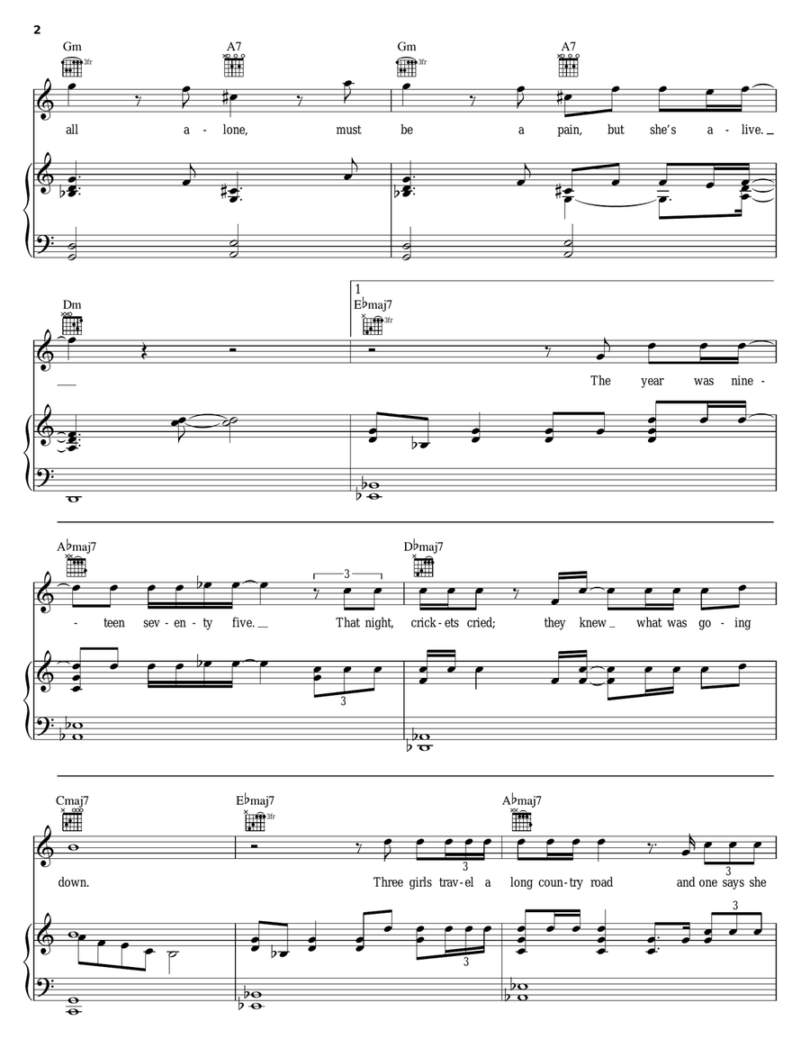 She's Alive Piano, Vocal, Guitar scores gallery preview page 2