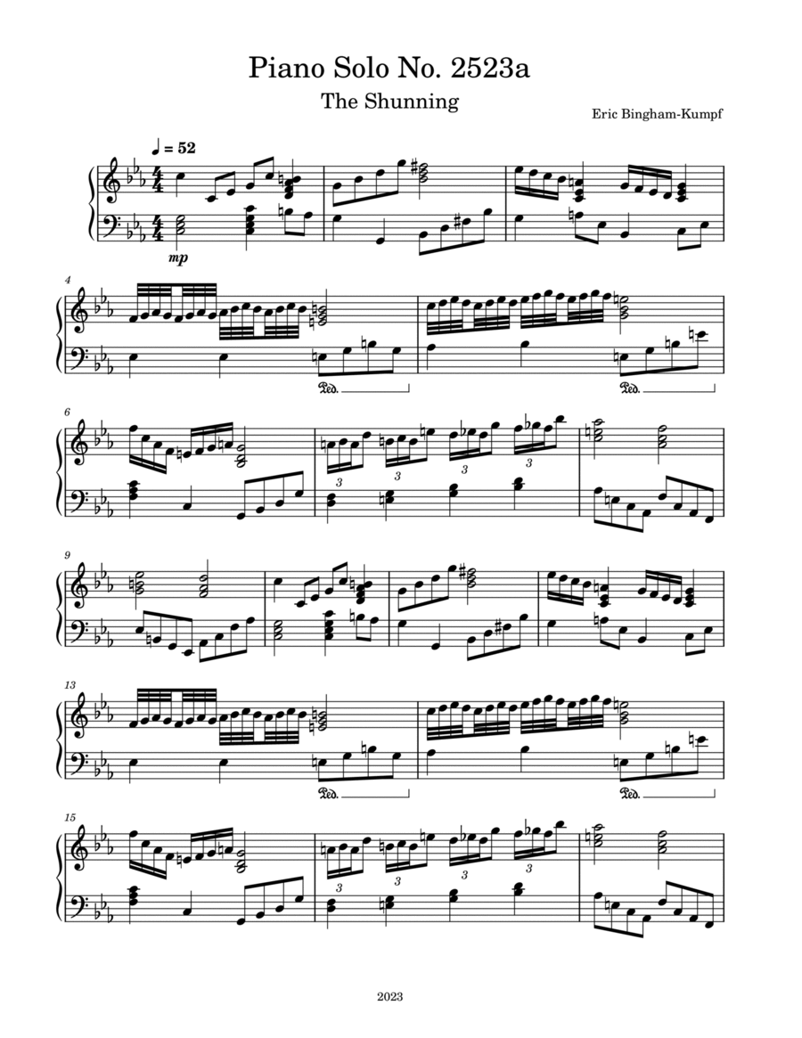 Piano Solo No. 2523a Piano Solo scores gallery preview page 1